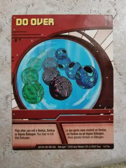 Bakugan Battle Brawlers Spin Master Card BA194 Do Over - Image 1