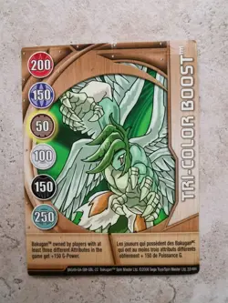 Bakugan Battle Brawlers 2009 Spin Master Card BA549 Tri-Color Boost - Image 1