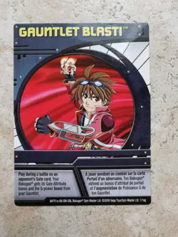 Bakugan Battle Brawlers 2009 Spin Master Card BA701a Gauntlet Blast ! - Image 1