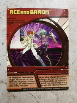 Bakugan Battle Brawlers 2009 Spin Master Card BA609 Ace and Baron - Image 1