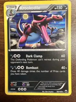 POKEMON CARD 2012 DARK EXPLORERS KROOKODILE 66/108 - Image 1