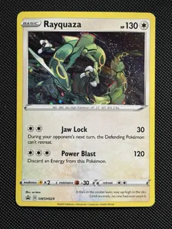 Rayquaza Cosmos Holo SWSH029 Black Star Promo Pokemon Card MINT SWIRL 🌀🌀 I - Image 1