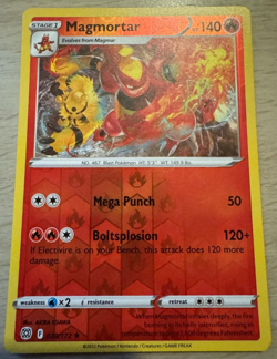Pokemon TCG Magmortar 020/172 Brilliant Stars Reverse Holo Rare Card - Image 1