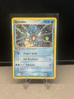 NM-mint Pokemon Gyarados Holo Rare 90HP EX Deoxys 8/107 English Card 2005 - Image 1