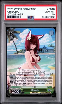 2025 WEISS SCHWARZ ENGLISH AZUR LANE VOL.2 SR #E048 CHIYODA PSA 10 - Image 1