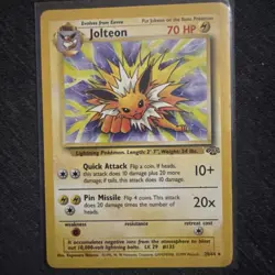 Jolteon 20/64 Non-Holo RARE Jungle Vintage Pokemon TCG WOTC - Image 1
