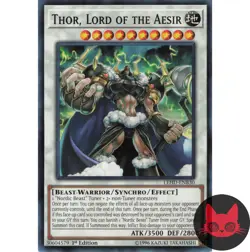 Yugioh Thor, Lord of the Aesir LEHD-ENB30 Common 1st Edition NM - Image 1