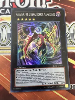 Number C104 Umbral Horror Masquerade JOTL-EN056 Super Rare 1st Edition LP Yugioh - Image 1