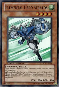 Elemental Hero Stratos - Super Rare Limited Edition CT07-EN006 - MP - YuGiOh - Image 1