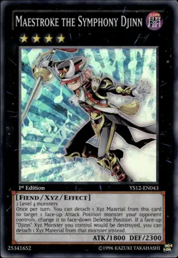 Maestroke The Symphony Djinn - Super Rare 1st Edition YS12-EN043 - NM - YuGiOh - Image 1