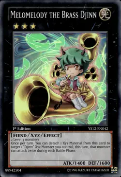 Melomelody The Brass Djinn - Super Rare 1st Edition YS12-EN042 - LP - YuGiOh - Image 1