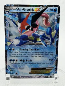 Pokemon Ash-Greninja EX Blackstar Promos Holo Card XY133 NM/LP - Image 1