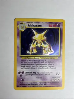 Alakazam 1/102 Holo Rare Base Set Pokemon Card Vintage WOTC 1999 NM/LP+ - Image 1
