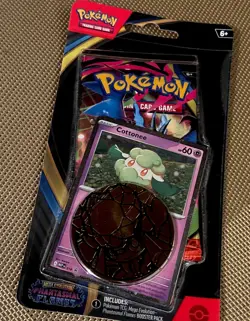 Pokemon TCG Phantasmal Flames Blister & Coin Pack Cottonee Promo Card - Sealed - Image 1