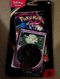 Pokemon TCG Phantasmal Flames Blister & Coin Pack Cottonee Promo Card - Sealed - Image 2