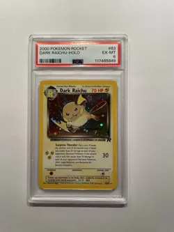 2000 Pokemon Rocket -- Dark Raichu - HOLO - TCG Card 83/82 -- PSA 6 (EX-MT) - Image 1
