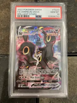 Pokemon Umbreon VMAX PSA 10 TG23/TG30 Brilliant Stars Trainer Gallery FA Holo - Image 1
