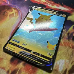 Surfing Pikachu V -008/025 Pokemon 25 Celebrations Ultra Rare NM - Image 4