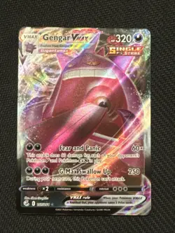 Pokemon Gengar VMAX Fusion Strike Holo Card 157/264 Full Art TCG - Image 1