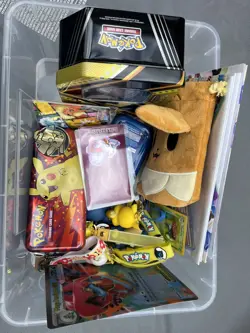 Pokemon TCG Bundle Assorted bits, eevee posters tins key rings coins eevee pouch - Image 1