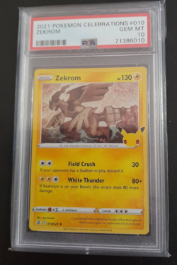 Pokemon 2021 Celebrations Zekrom 010/025 PSA 10 - Image 1