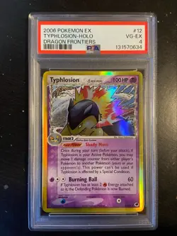 PSA 4 Typhlosion - Holo 2006 Pokemon EX Dragon Frontiers 12/101 - Image 1