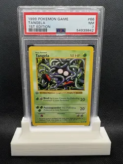 1999 POKEMON TCG 1st EDITION SHADOWLESS BASE SET TANGELA #66 PSA 7 WOTC - Image 1