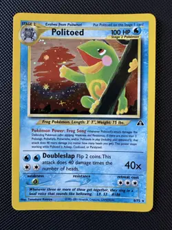 Politoed 8/75 Holo Rare Neo Discovery English 2001 Pokemon Card - Image 1