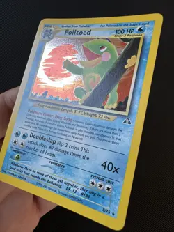 Politoed 8/75 Holo Rare Neo Discovery English 2001 Pokemon Card - Image 2