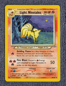 Pokemon Light Ninetales 050/105 Neo Destiny Unlimited 2000 NM+ - Image 1