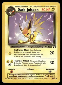 DARK JOLTEON - 38/82 Uncommon Team Rocket Pokemon Unlimited MP - Image 1