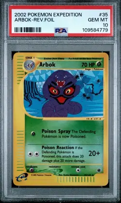 Arbok #35 35/165 PSA 10 Reverse Holo Expedition Pokemon 2002 - Image 1