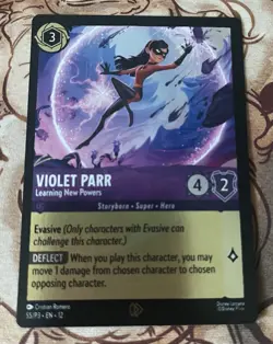 Disney Lorcana Violet Parr Learning New Powers Promo Foil 55/P3 Wild Unknown DLC - Image 1