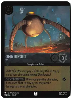 Disney Lorcana TCG Omnidroid V.9 184/204 Foil Wilds Unknown - Image 1