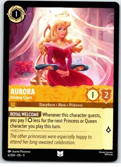 #6 Aurora - Holding Court - Uncommon - Amber 2025 Disney Lorcana Fabled - Image 1