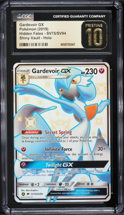 CGC Pristine 10 Gardevoir GX Holo Hidden Fates 2019 Pokemon Card #SV75 - Image 1