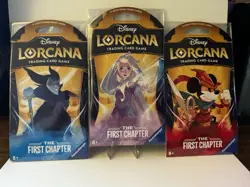 (3) Disney Lorcana TCG The First Chapter Blister Booster Pack Art Set - Image 1