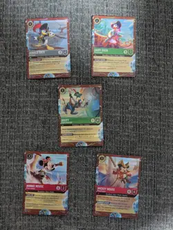 Disney Lorcana Disney Cruise Line DCL Exclusive Promo Full Set 5 Mickey Minnie - Image 1