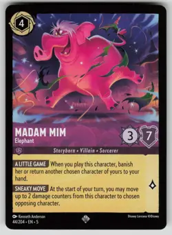 Madam Mim - Elephant Super Rare Shimmering Skies 44/204 Disney Lorcana NM - Image 1
