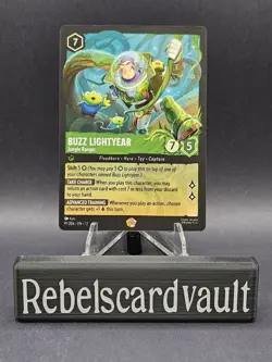Disney Lorcana Wilds Unknown Legendary Buzz Lightyear Jungle Ranger 91/204 - Image 1