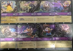 Snow White Seven Dwarfs Connected Art Set Foil Wilds Unknown Disney Lorcana Card - Image 1
