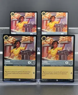 Disney Lorcana Tiana - Diligent Waitress 179/204 Fabled Common 4 Cards Set - Image 1