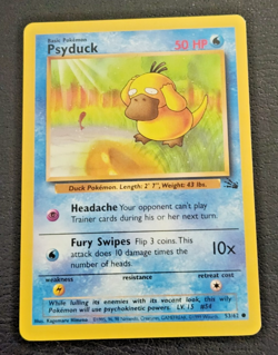 Psyduck 53/62 Pokemon TCG Card ( Vintage - Fossil - LP ) - Image 1