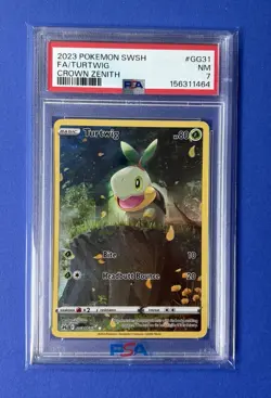 2023 Pokemon SWSH FA/Turtwig Crown Zenith #GG31 PSA 7 NM - Image 1