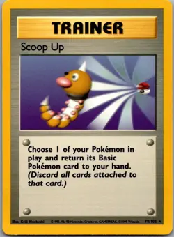 Scoop Up 78/102 Rare Base Set Unlimited Pokemon Lightly Played - Image 2