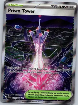 PRISM TOWER 111/086 ME04 Ultra Rare NM/M Pokemon + Bonus Version - Image 1