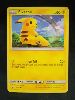 PIKACHU 28/73 Shining Legends RARE Cracked Ice Holo Pokemon Card NM - Image 1