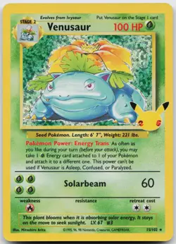 Venusaur 15/102 Celebrations: Classic Collection Pokemon Holo NM - Image 1
