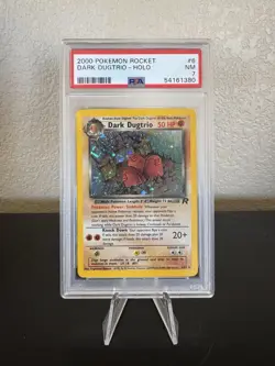Dark Dugtrio Team Rocket Holo Rare 6/82 (2000) PSA 7 Pokemon TCG Card - Image 1