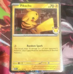 Pikachu 051/162 Reverse Holo Common Eng 70 HP Basic Pokemon TCG Team Rocket - Image 1